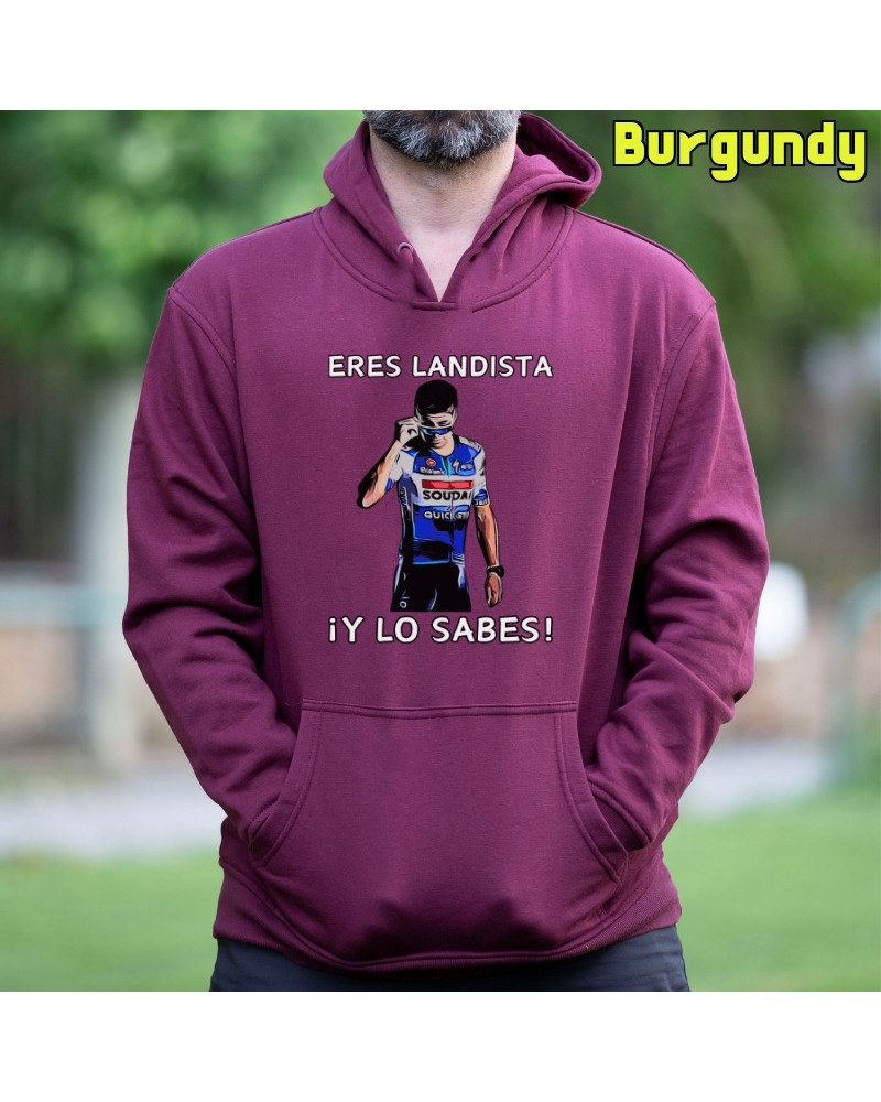 Sudadera hombre con capucha Eres Landista – La Kamiseta K Buskas
