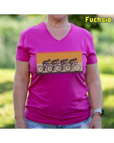 Pelotón Ciclista - Camiseta Mujer Manga Corta