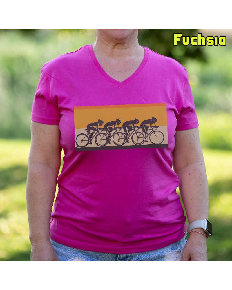 Pelotón Ciclista - Camiseta Mujer Manga Corta