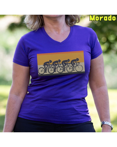 Camiseta Mujer Pelotón Ciclista - manga corta
