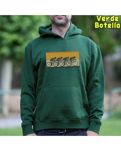 Sudadera hombre con capucha Peloton Ciclista – La Kamiseta K Buskas