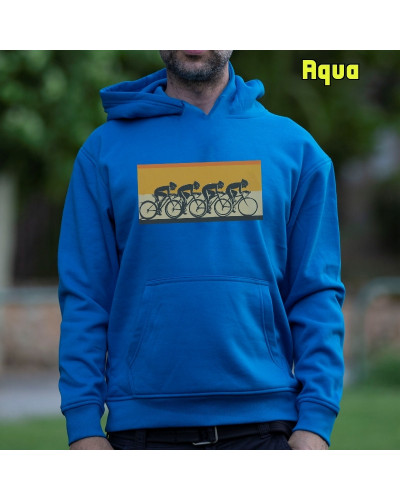 Sudadera hombre con capucha Peloton Ciclista – La Kamiseta K Buskas