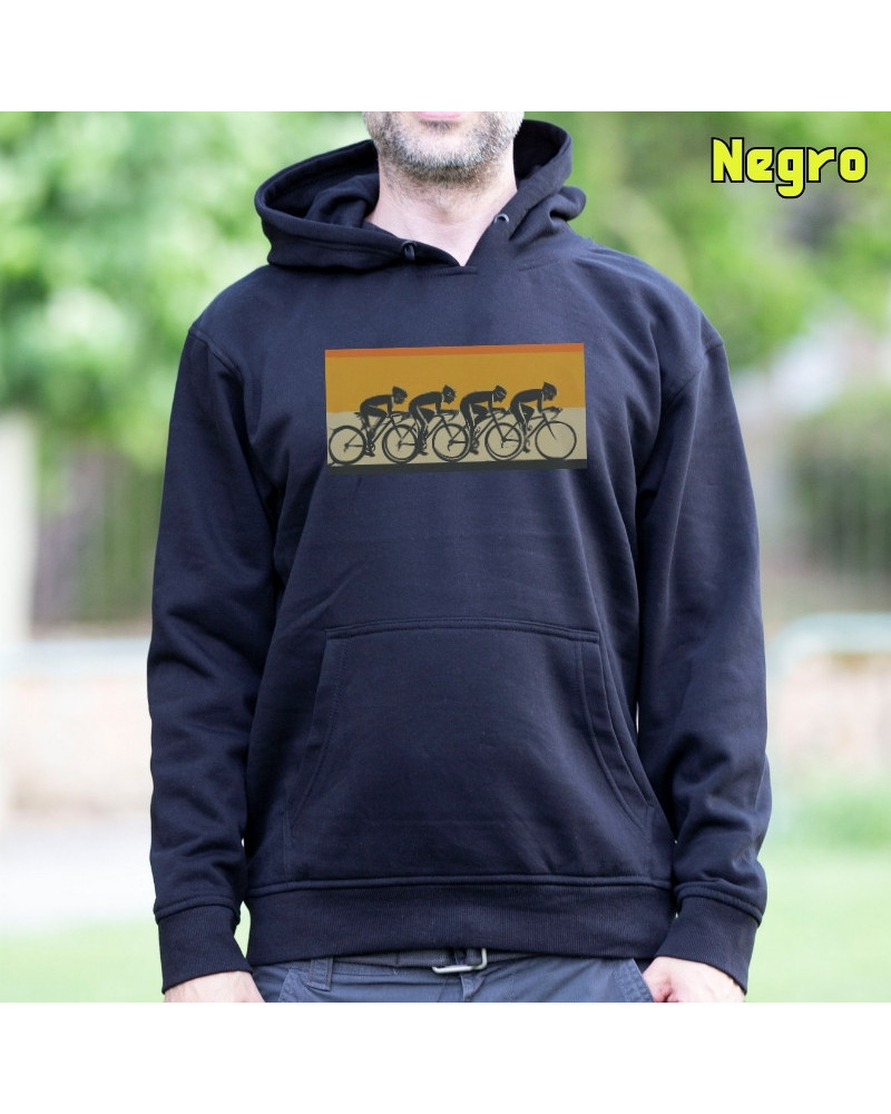 Sudadera hombre con capucha Peloton Ciclista – La Kamiseta K Buskas
