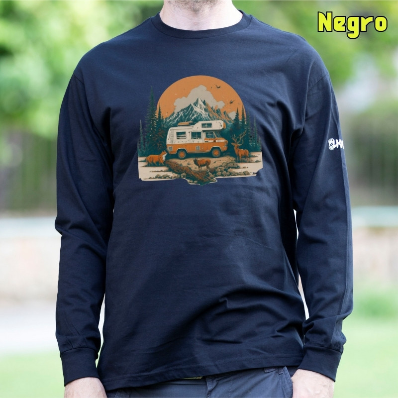 Old Camper - Camiseta Hombre Manga Larga