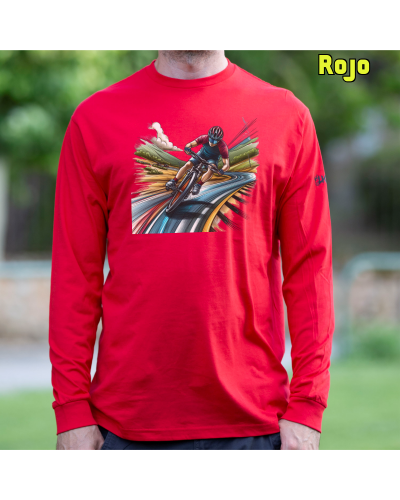 Descenso - Camiseta Hombre Manga Larga