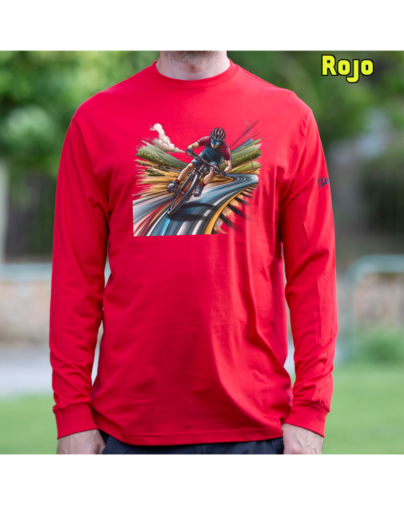 Descenso - Camiseta Hombre Manga Larga
