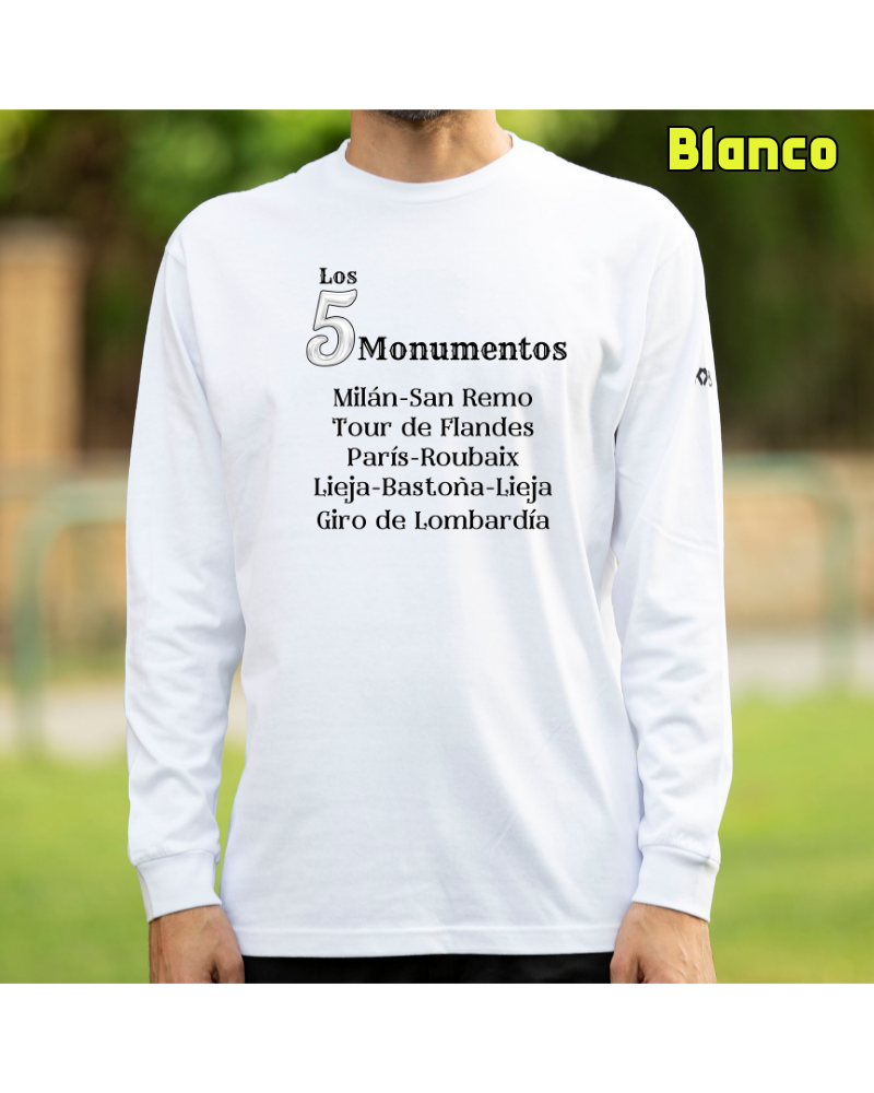 5 Monumentos - Camiseta Hombre Manga Larga