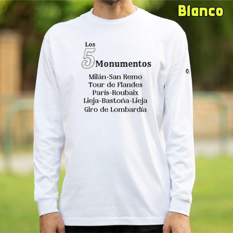 5 Monumentos - Camiseta Hombre Manga Larga