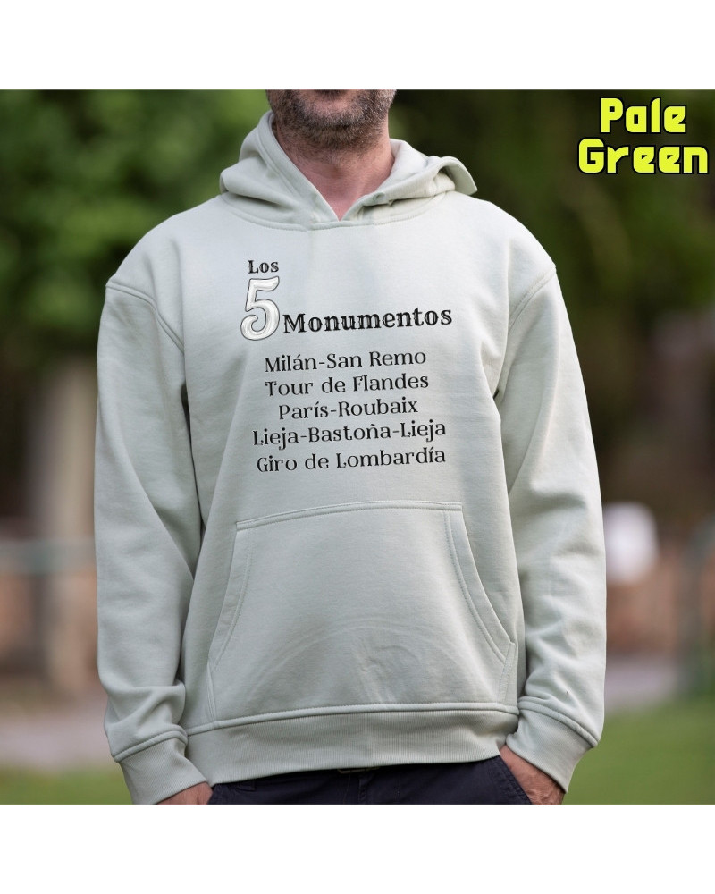 Sudadera hombre con capucha 5 Monumentos – La Kamiseta K Buskas