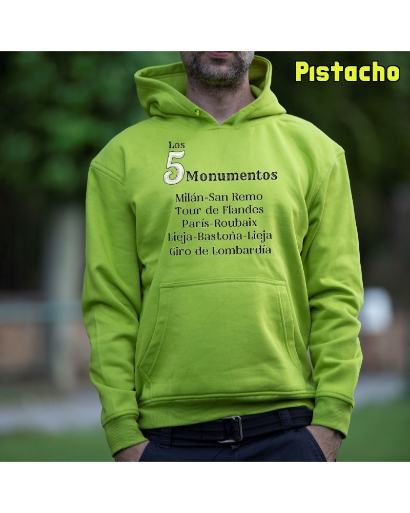 Sudadera hombre con capucha 5 Monumentos – La Kamiseta K Buskas