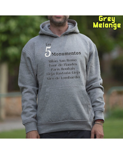 Sudadera hombre con capucha 5 Monumentos – La Kamiseta K Buskas