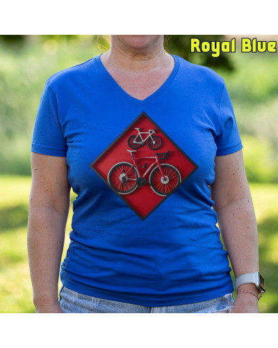Cuadro Ciclista - Camiseta Mujer Manga Corta