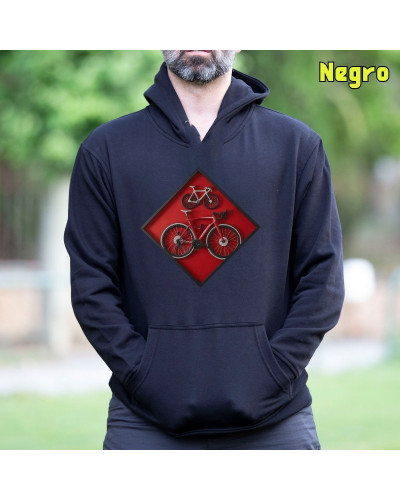 Sudadera hombre con capucha Cuadro Ciclista – La Kamiseta K Buskas