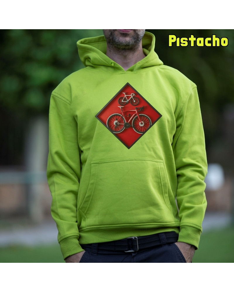 Sudadera hombre con capucha Cuadro Ciclista – La Kamiseta K Buskas