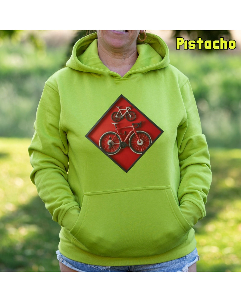 Sudadera Capucha Mujer - Sudadera mujer con capucha Cuadro Ciclista Â– La Kamiseta K Buskas