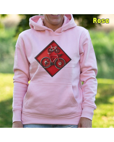 Sudadera Capucha Mujer - Sudadera mujer con capucha Cuadro Ciclista Â– La Kamiseta K Buskas