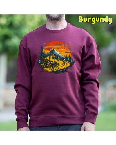 Sudadera Unisex Atardecer Ciclista La Kamiseta K Buskas