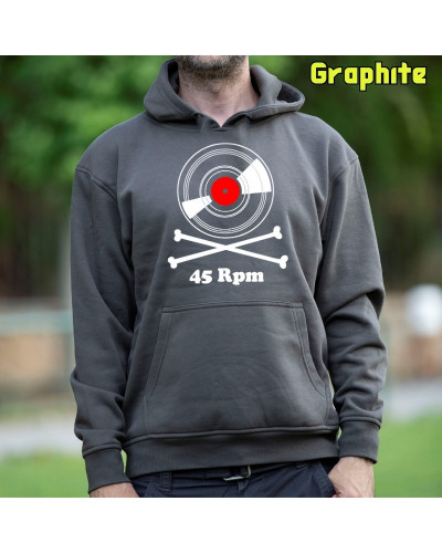 Sudadera hombre con capucha Vinilo 45 Rpm  La Kamiseta K Buskas