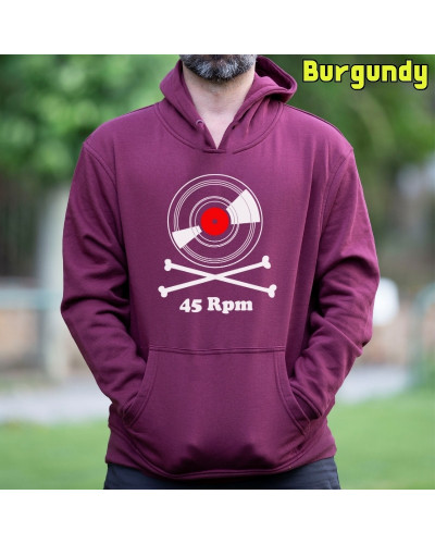 Sudadera hombre con capucha Vinilo 45 Rpm  La Kamiseta K Buskas
