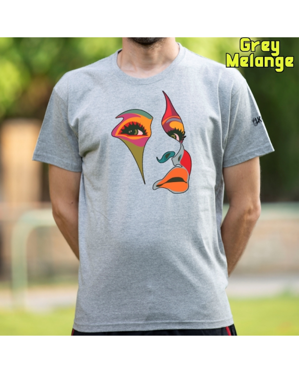 Camiseta Hombre Manga Corta-Una Mirada GreyMelange