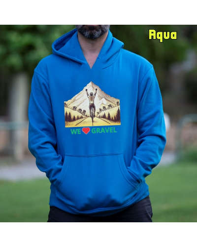 Sudadera hombre con capucha WE LOVE GRAVEL – La Kamiseta K Buskas