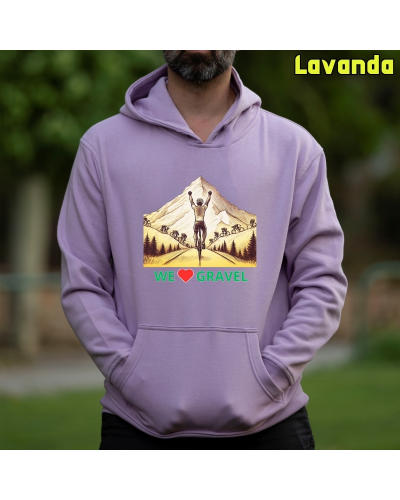 Sudadera hombre con capucha WE LOVE GRAVEL – La Kamiseta K Buskas