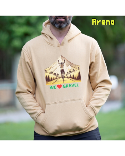 Sudadera hombre con capucha WE LOVE GRAVEL – La Kamiseta K Buskas