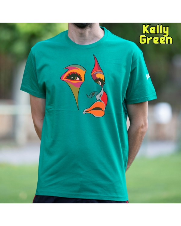 Camiseta Hombre Manga Corta-Una Mirada KellyGreen