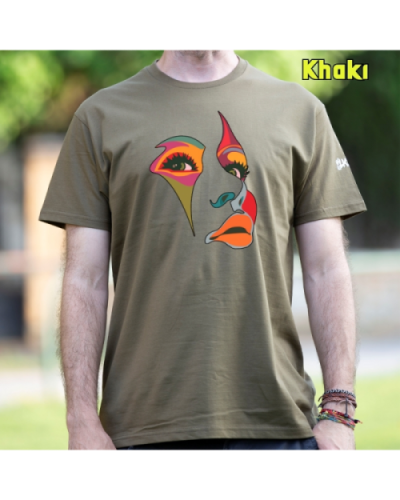 Camiseta Hombre Manga Corta-Una Mirada Khaki