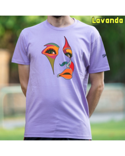 Camiseta Hombre Manga Corta-Una Mirada Lavanda