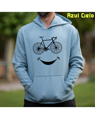 Sudadera hombre con capucha SMILE CYCLING – La Kamiseta K Buskas