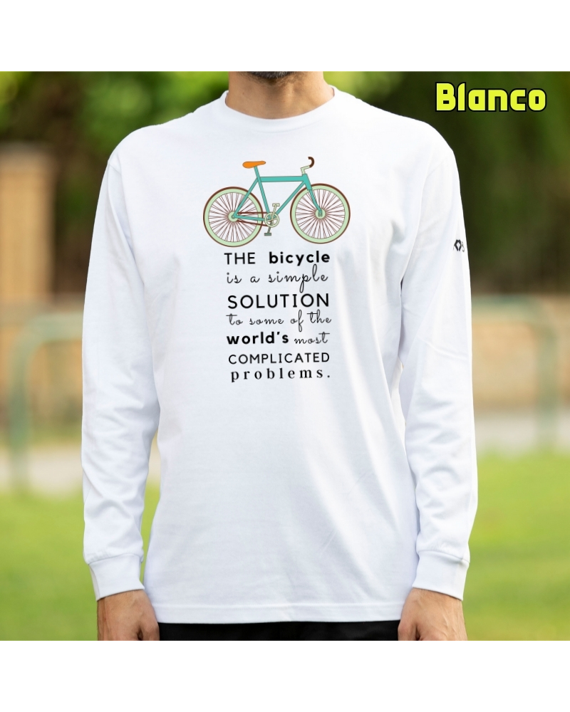 Camiseta Hombre Manga Larga - BIKE THE SOLUTION
