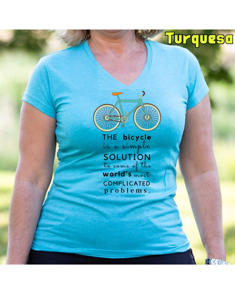 Camiseta Mujer BIKE THE SOLUTION - manga corta