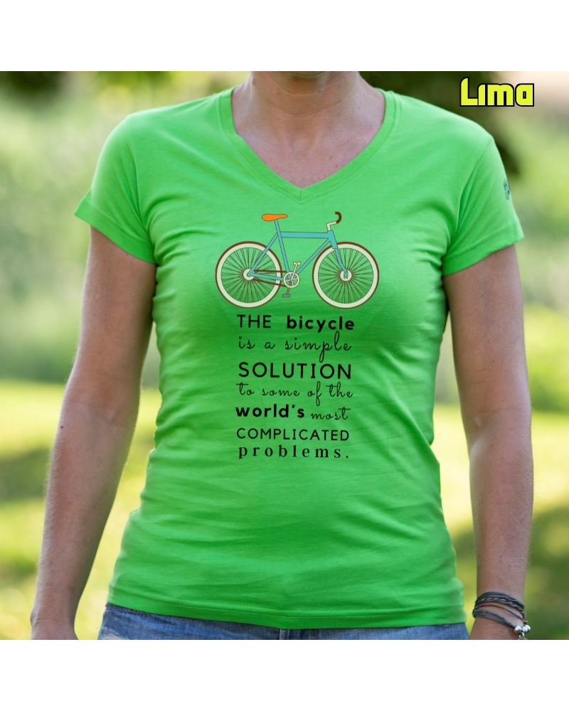 Camiseta Mujer Manga Corta -Bike The Solution