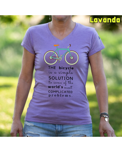 Camiseta Mujer BIKE THE SOLUTION - manga corta