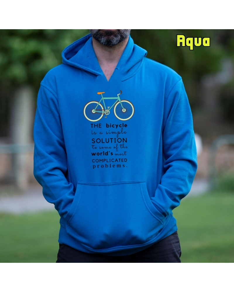 Sudadera hombre con capucha Bike The Solution – La Kamiseta K Buskas