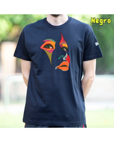 Camiseta Hombre Manga Corta-Una Mirada Negro