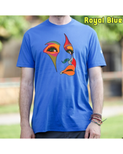 Camiseta Hombre Manga Corta-Una Mirada RoyalBlue