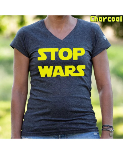 Camiseta Mujer Stop Wars - manga corta
