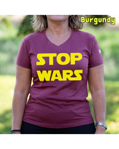 Camiseta Mujer Stop Wars - manga corta