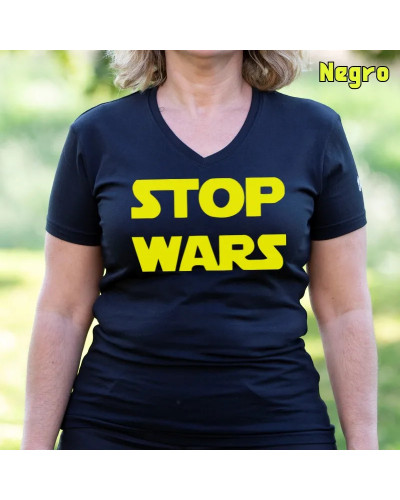 Camiseta Mujer Stop Wars - manga corta