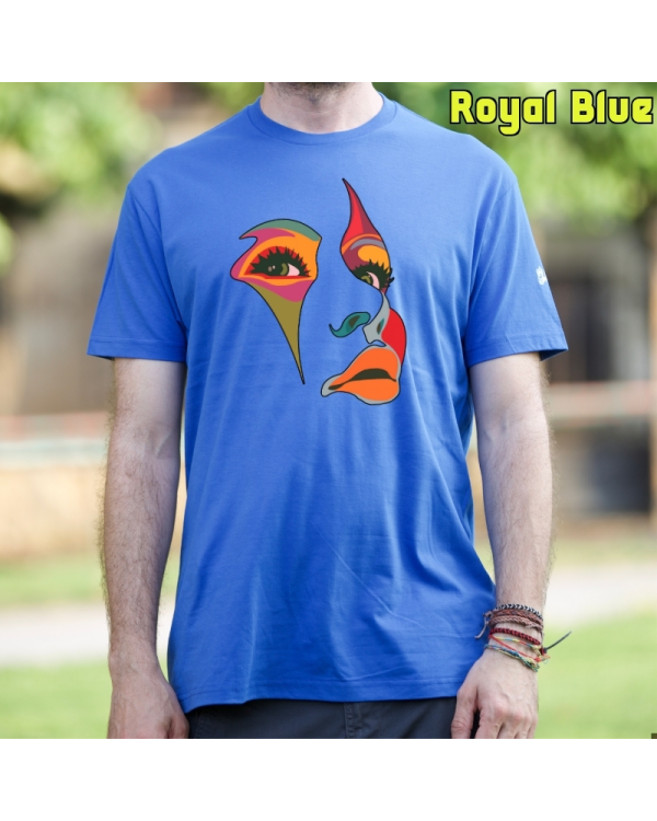 Camiseta Hombre Manga Corta-Una Mirada RoyalBlue