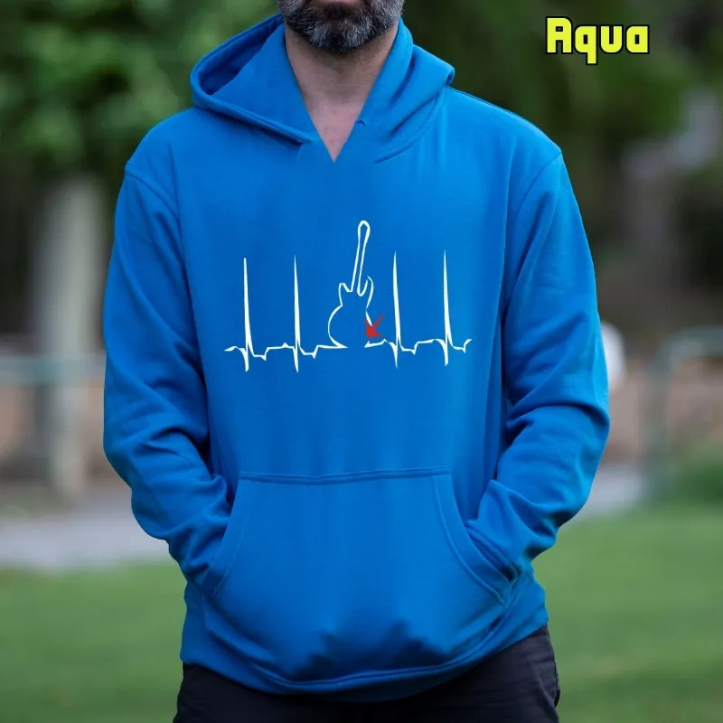 Sudadera Hombre Con Capucha - Latido Rock And Roll