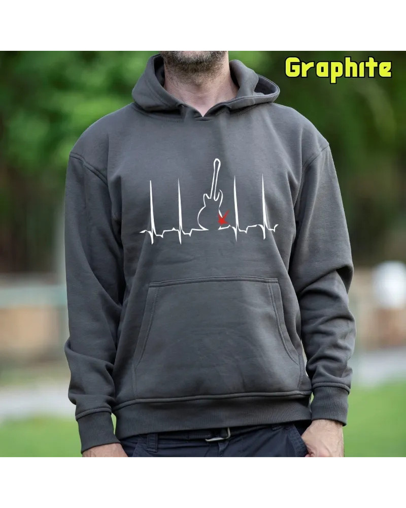 Sudadera hombre con capucha Latido Rock And Roll  La Kamiseta K Buskas