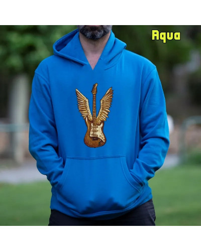 Sudadera hombre con capucha La Guitarra Te Da Alas  La Kamiseta K Buskas