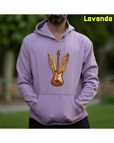 Sudadera hombre con capucha La Guitarra Te Da Alas  La Kamiseta K Buskas