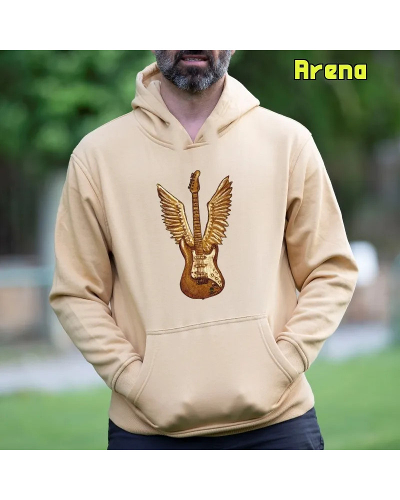 Sudadera hombre con capucha La Guitarra Te Da Alas  La Kamiseta K Buskas