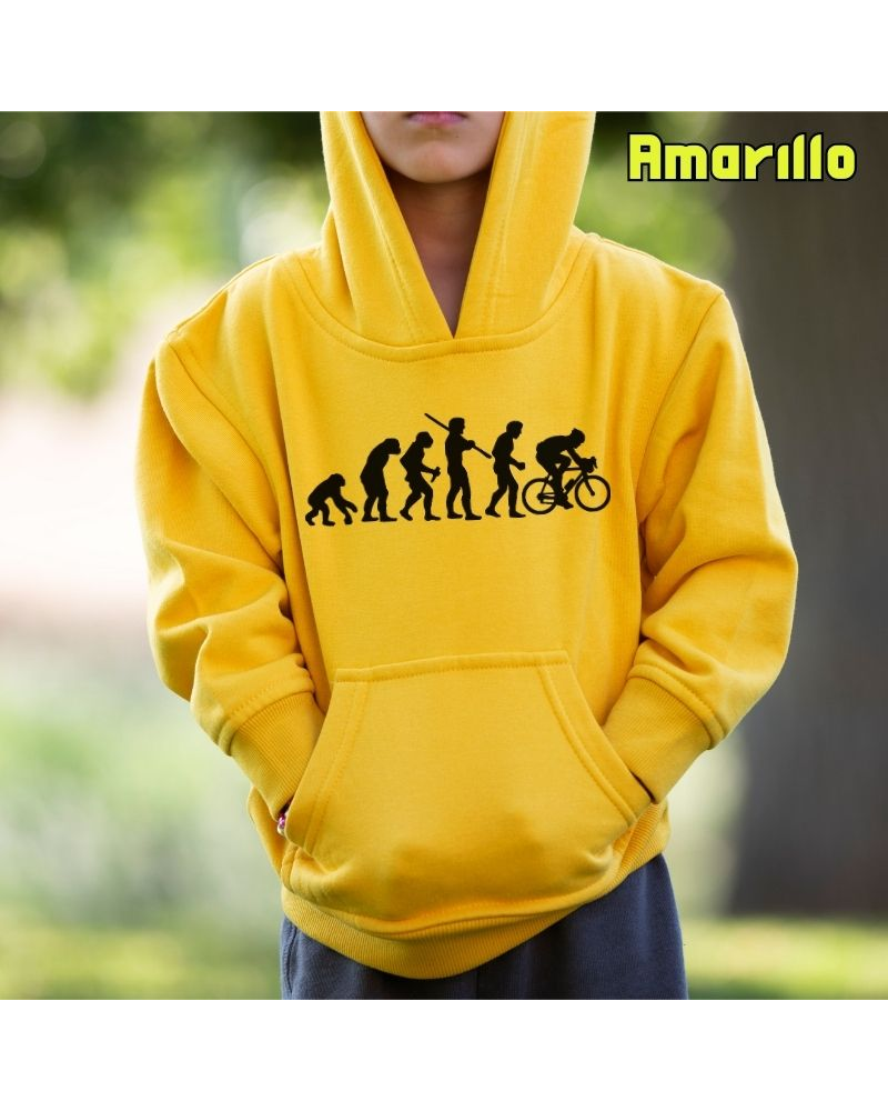 Cyclist Evolution - Sudadera Niño Con Capucha