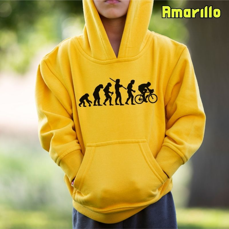 Cyclist Evolution - Sudadera Niño Con Capucha