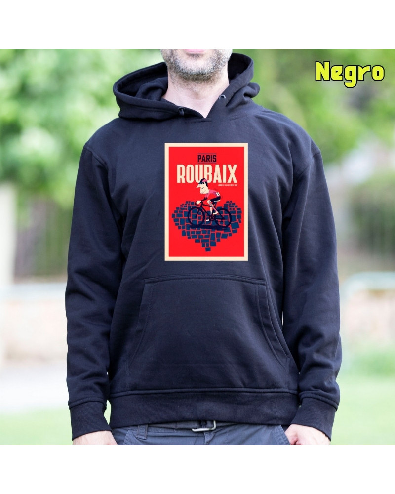 Sudadera hombre con capucha LOVE ROUBAIX – La Kamiseta K Buskas